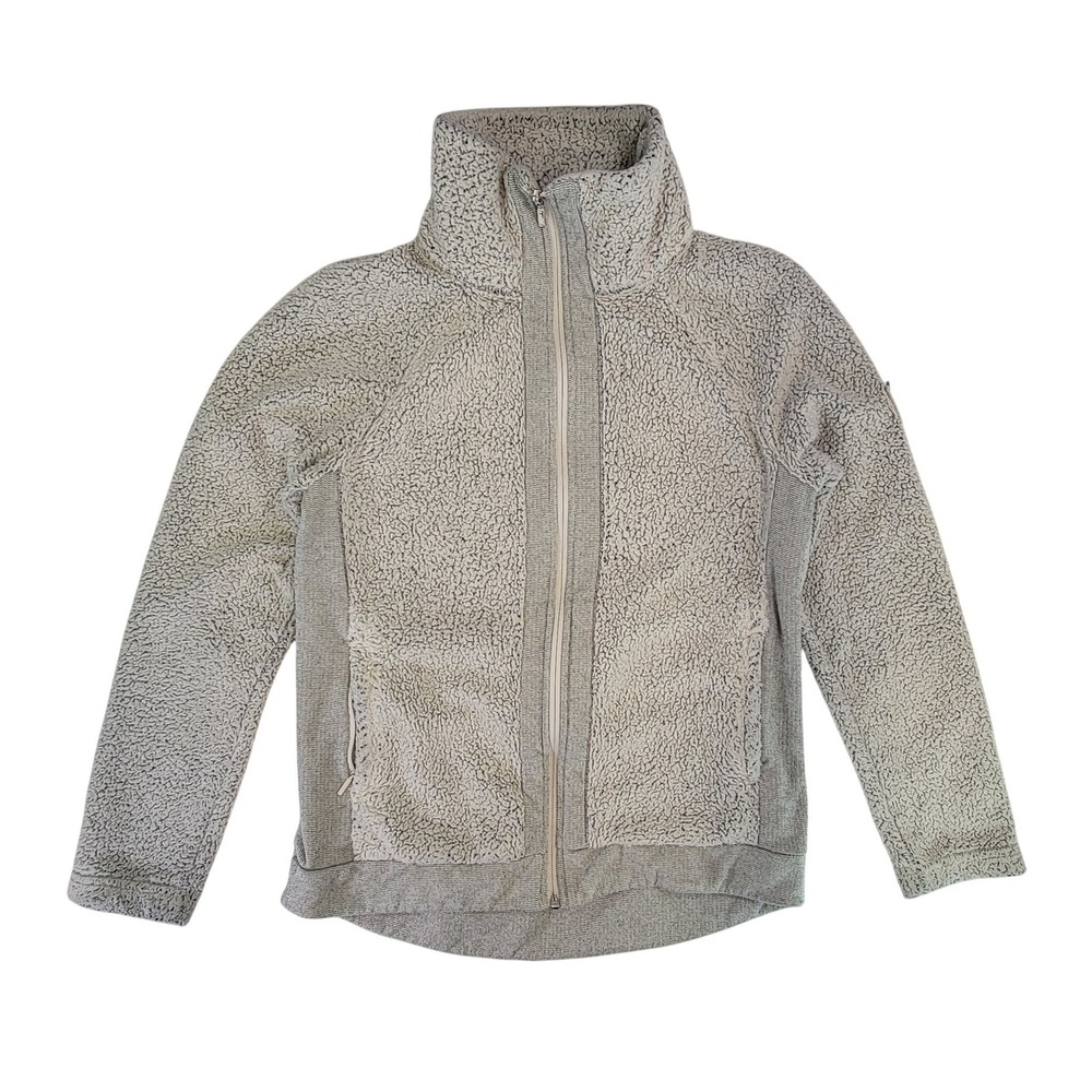 The North Face Womens Fleece Jacket Full Zip High Neck Sherpa‎ Cozy Gray Size S